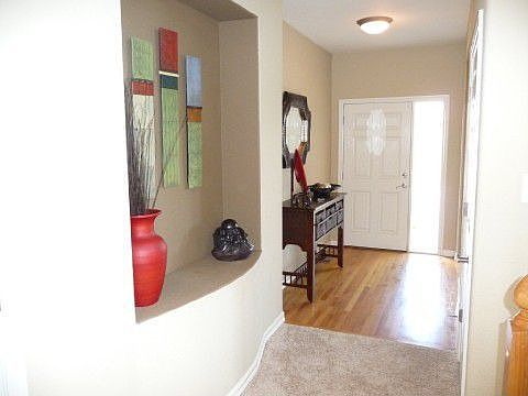 Elegant entry  hardwood floor