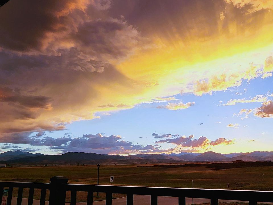 Gorgeous views of the Rockies from the Master bedroom suite and the main level patio!