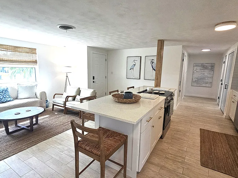 Open kitchen to living room