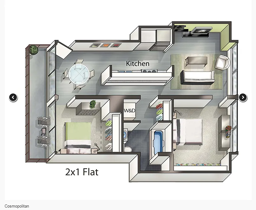 Floor plan Cosmopolitan-Flat