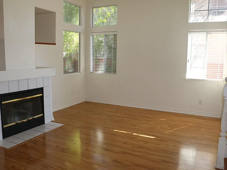 Double sided fireplace (living room view)