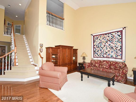 Living room with vaulted ceiling