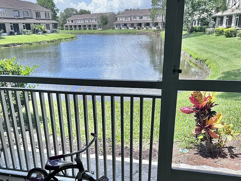 Screen Porch view of lovely pond
