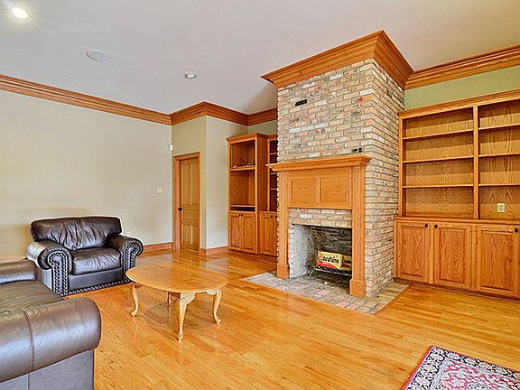 Living area fireplace and built-ins