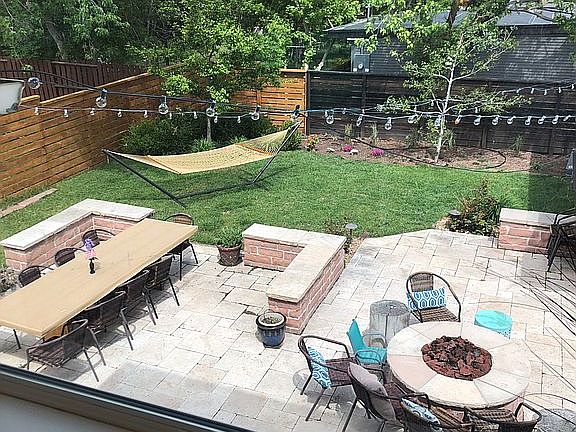 Patio w gas fire pit