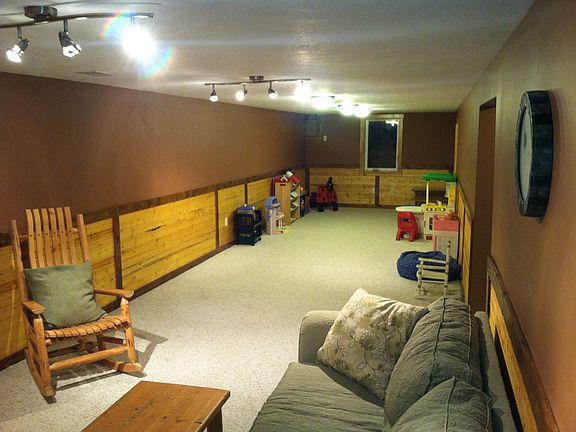 finished basement room