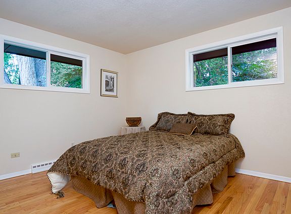Large master bedroom with rare 3/4 attached bath