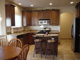 Alder cabinets, granite counters