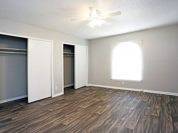 Large bedroom with ample closet space.