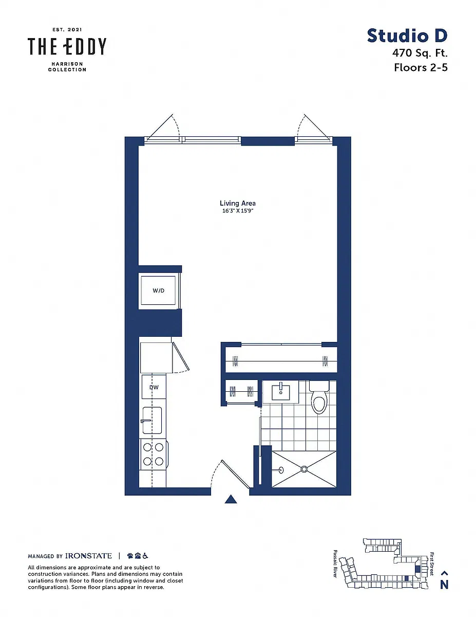 Floor plan Studio D