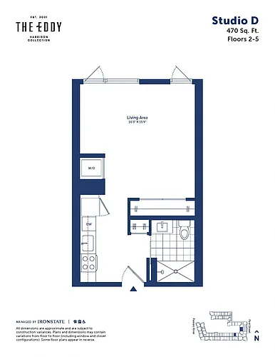 Floor plan Studio D