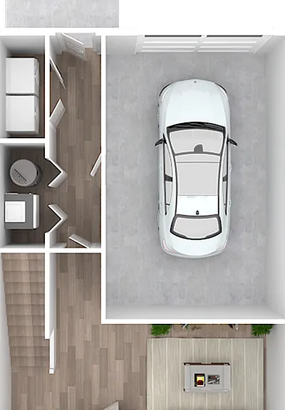 Explore this contemporary layout with direct garage access and a comfortable living space. Explore this contemporary layout with direct garage access and a comfortable living space.