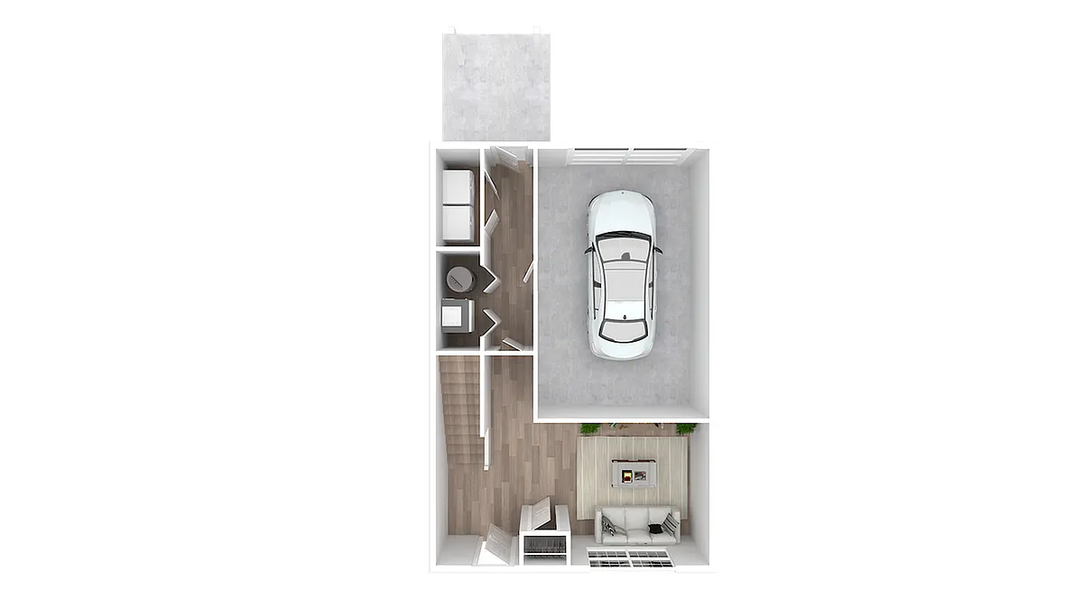 Floor plan 4 Bedroom Townhome 2.5 Bath Interior