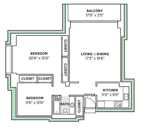 Floor plan 2B-A