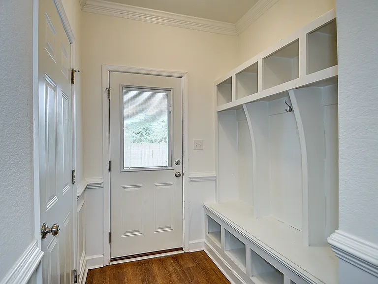 Mud room off garage