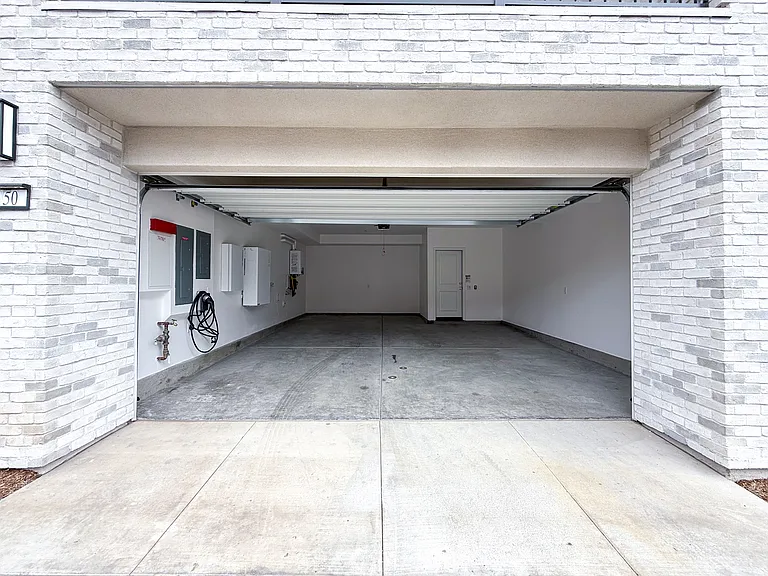 Two car garage with extended depth