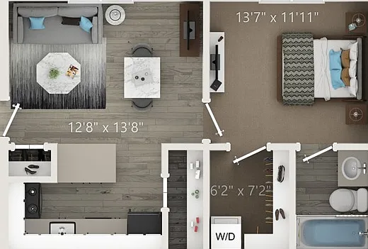 One Bedroom One Bath Floor Plan One Bedroom One Bath Floor Plan