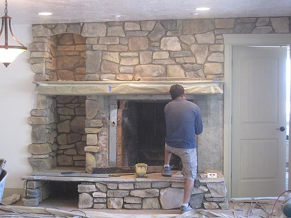 New Rock Fireplace!