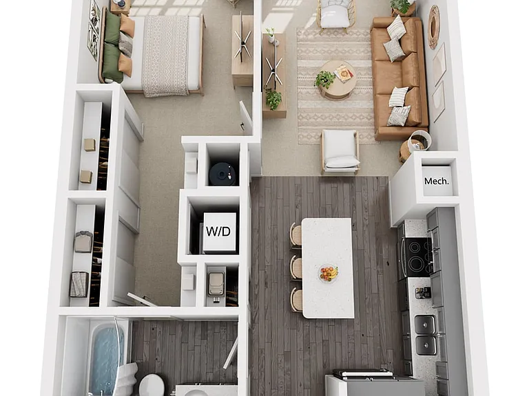 1-Bedroom 1-Bathroom | 741 sqft 1-Bedroom 1-Bathroom | 741 sqft