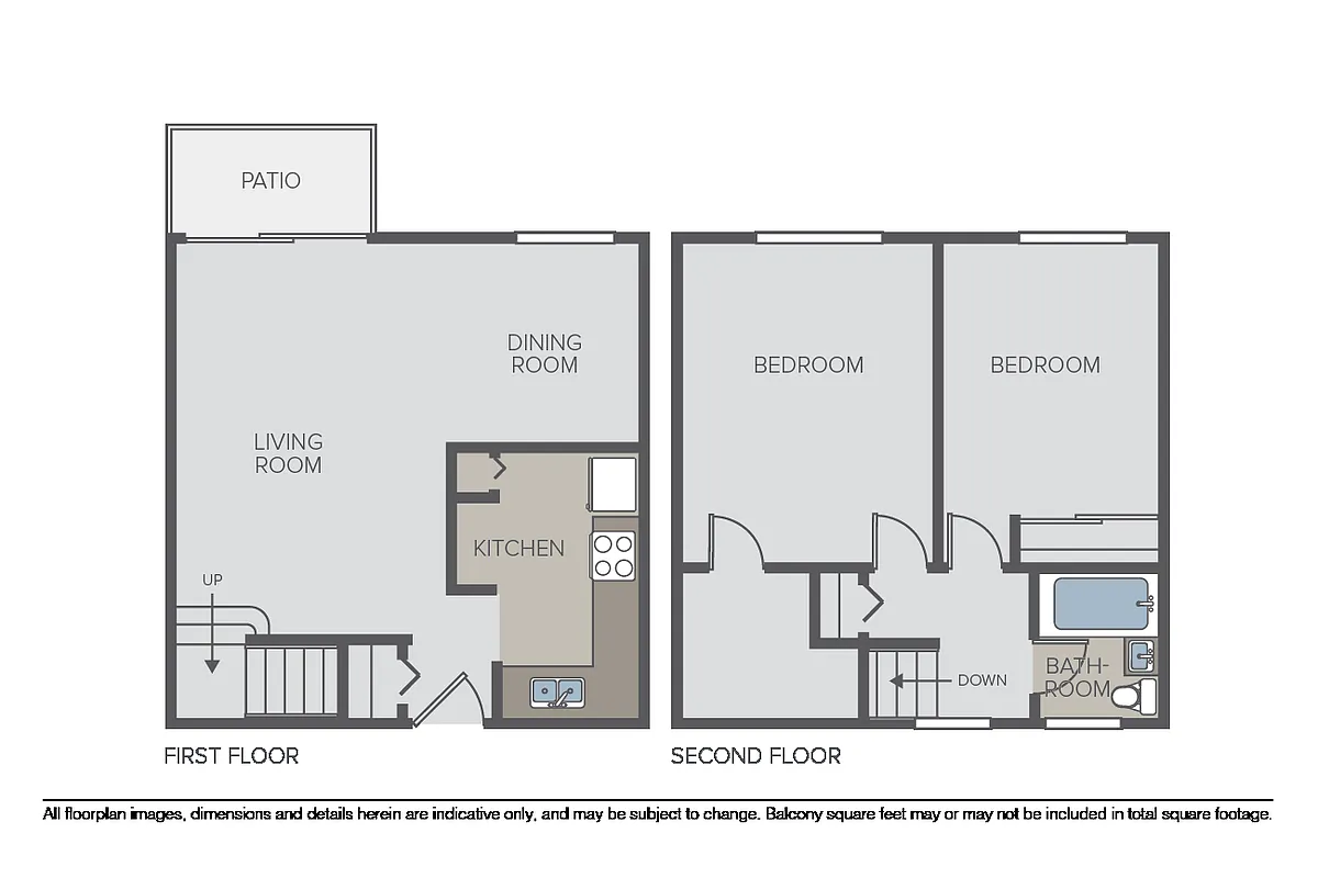 Floor plan 2 Bed E