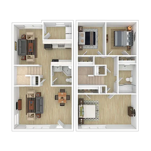 Floor plan 3 Bedroom 2 Bathroom S