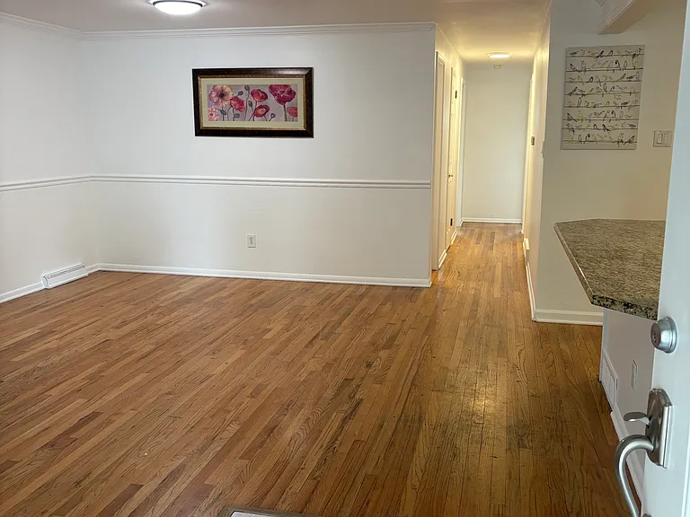 inside front door, oversized dining room / living area