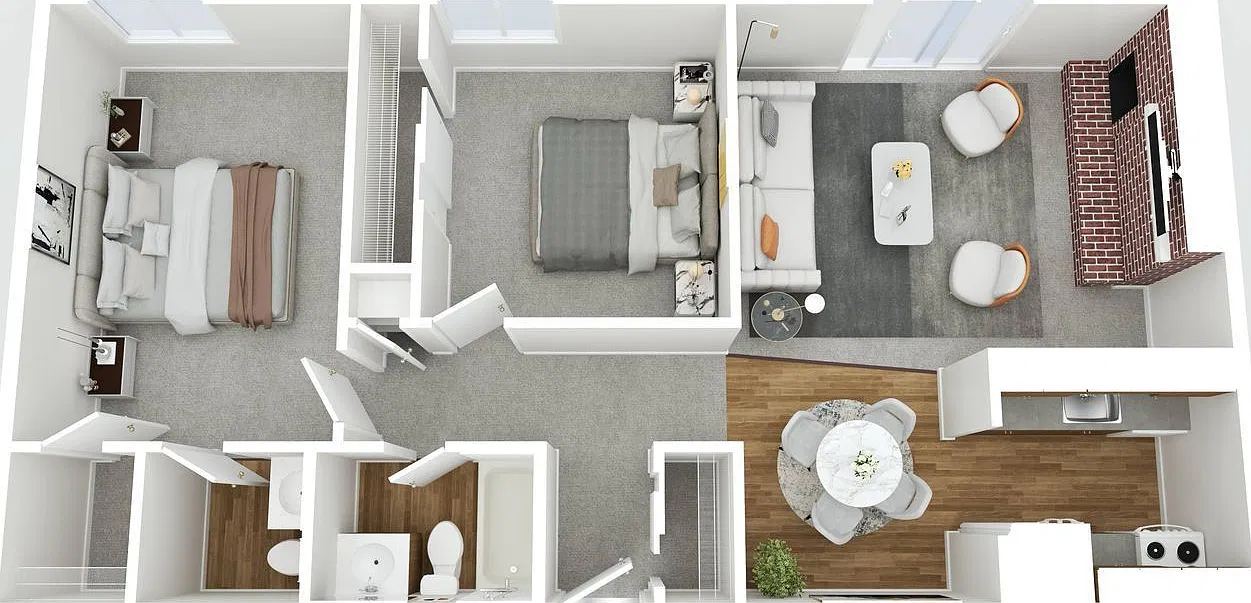 2 bed, 1.5 bath, 829 sqft, $1,075 — Photo 1