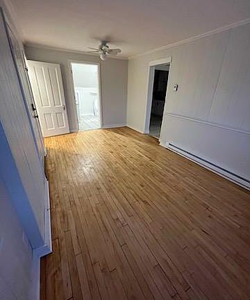 Living room with real hardwood floor