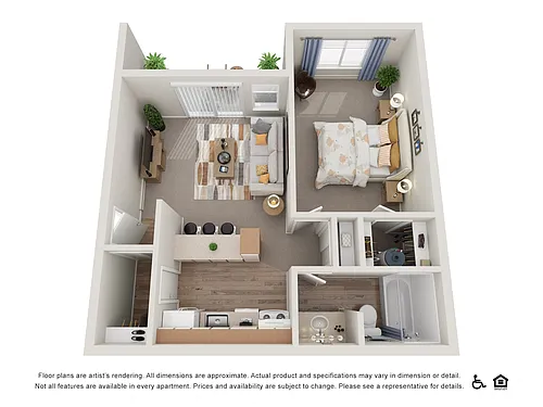 Floor plan 1x1A