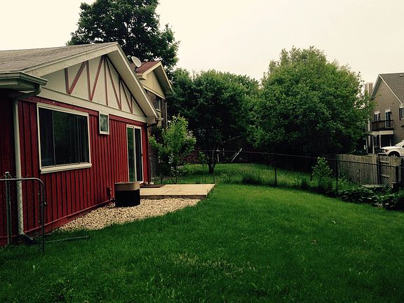 Fenced in, semi-private backyard. Sliding door from kitchen
