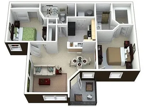 Floor plan 2 Bedroom