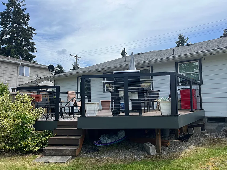 View of back deck