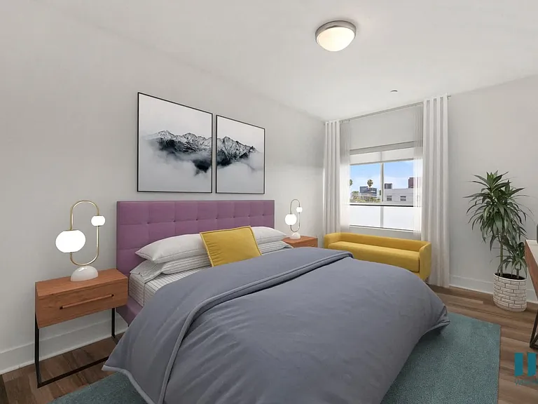 Bedroom with Vinyl Flooring