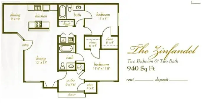 Floor plan The Zinfandel