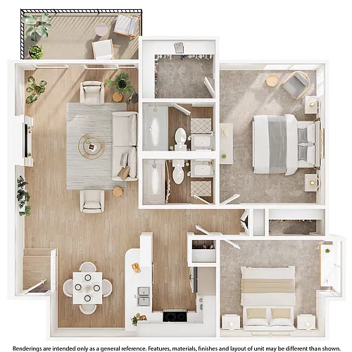 Floor plan B4 - Renovated