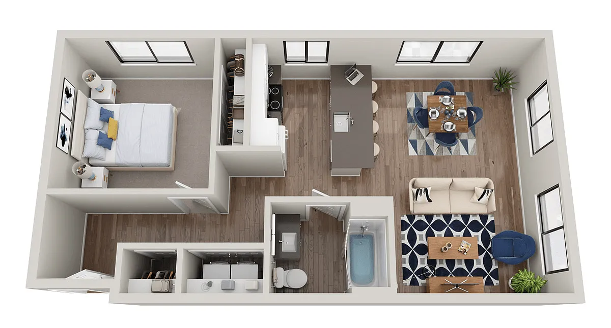 Floor plan 1X1 C