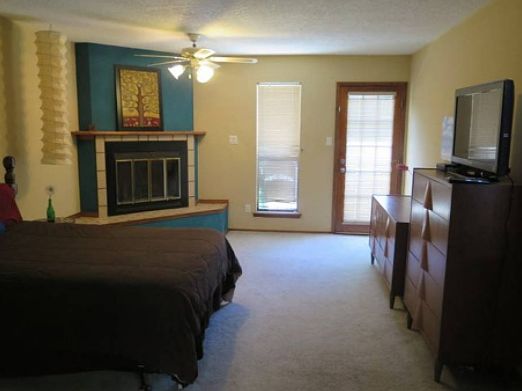 fireplace in master bedroom