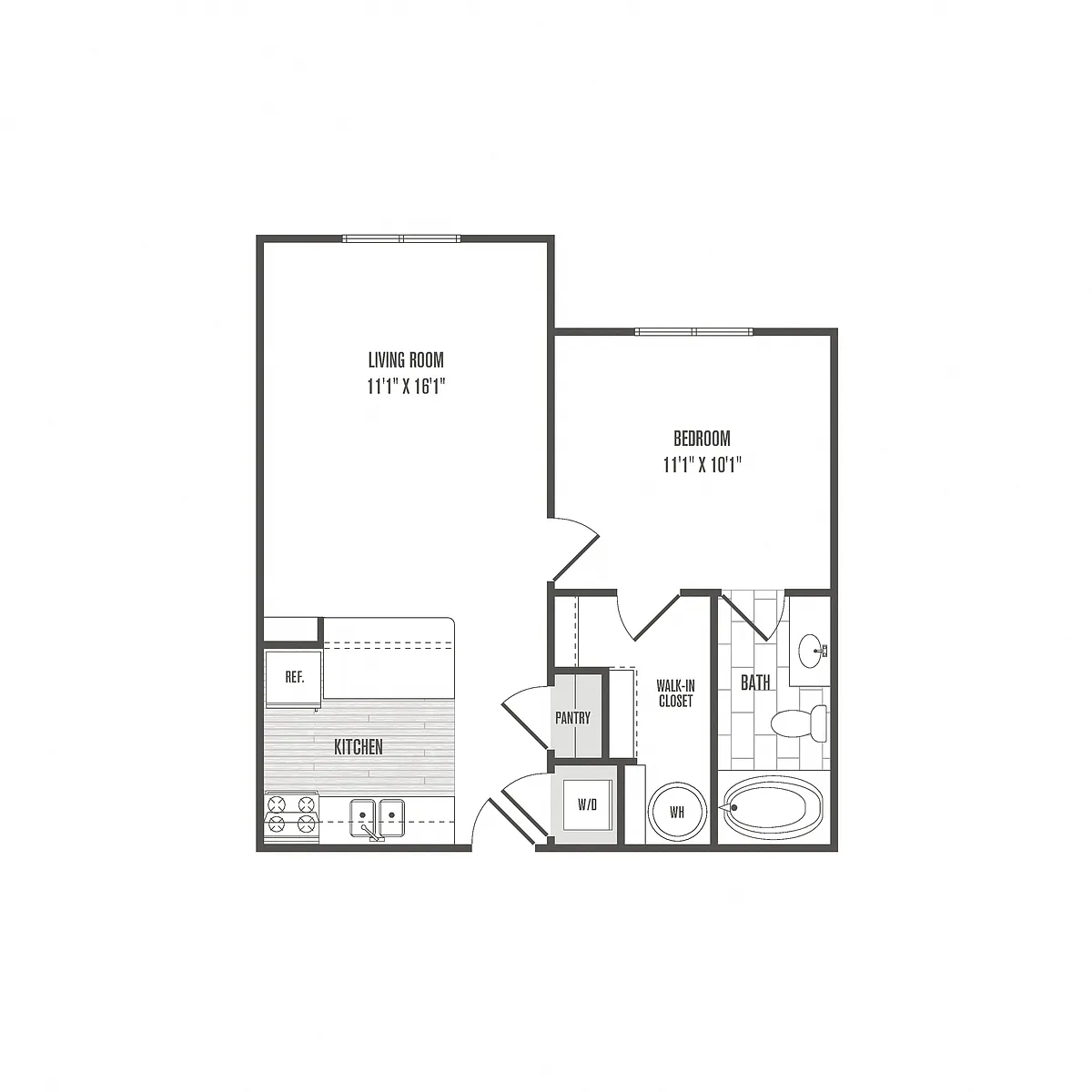 Floor plan One Bedroom