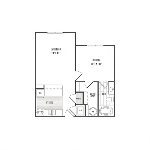 Floor plan One Bedroom