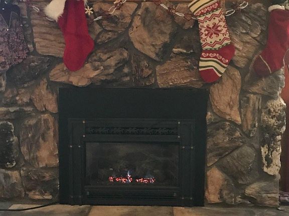The fireplace is soothing