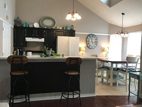 view of kitchen/dining area from the living room