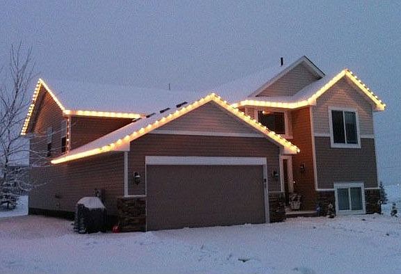 Winter 2010-2011 with some lights on the house.