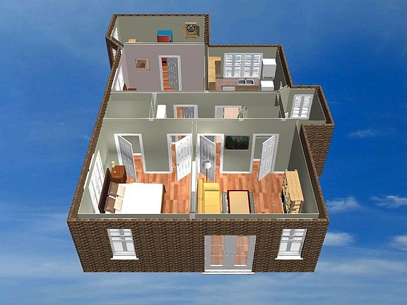 Floor Plan (Showing Entrance, Living Room, & Bedroom 1)