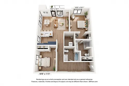 Floor plan C3 2X2
