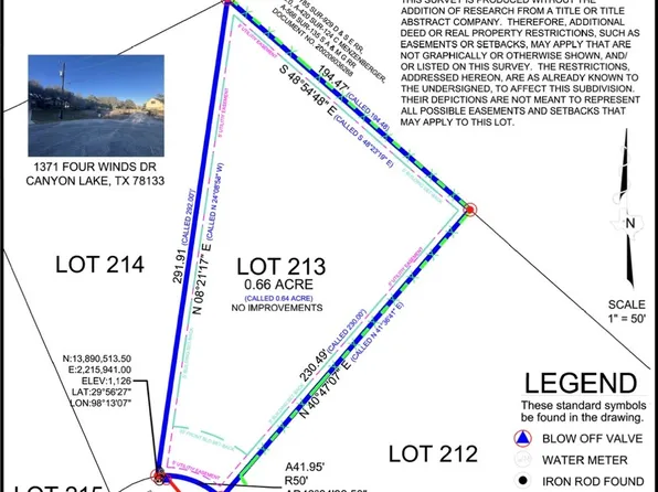 1371 FOUR WINDS DR LOT 213, Canyon Lake, TX 78133