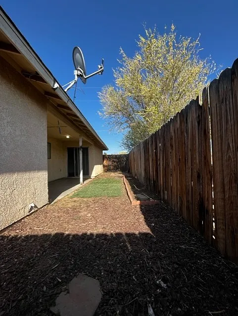 Private fenced rear yard