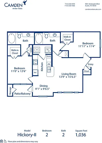 Floor plan Hickory - II