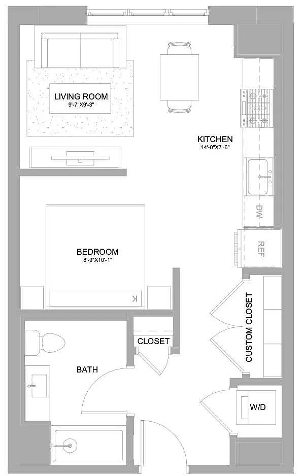 Floor plan Studio-0.1A