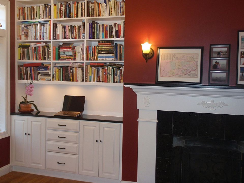 Custom built-in with granite countertop