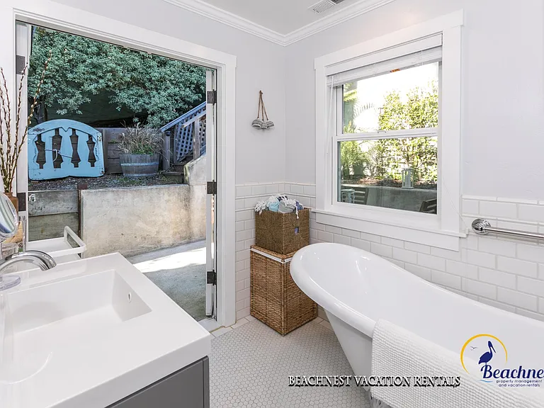 French doors lead to backyard and patio.